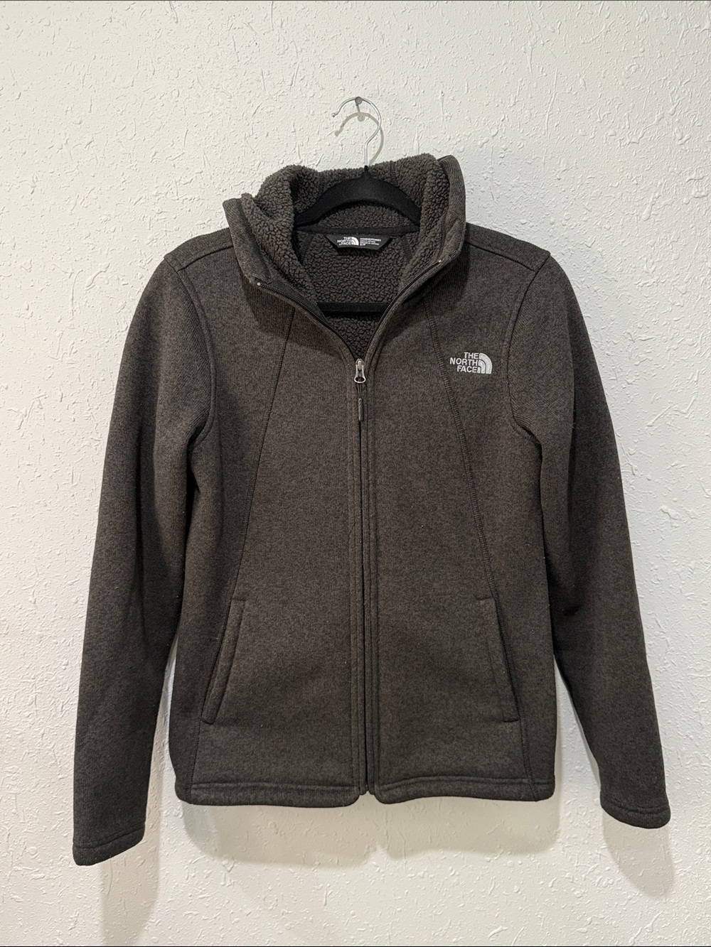 The North Face Crescent Women's Charcoal Full-Zip Fleece Jacket Size Small - Picture 3 of 6